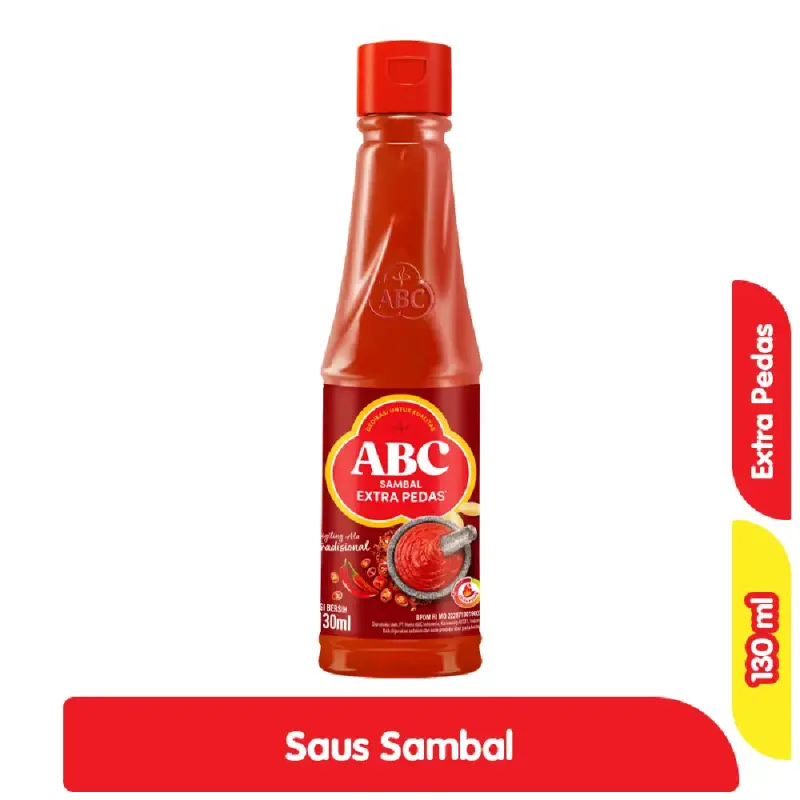Saos Sambal ABC Extra Pedas Kemasan Botol Isi 130ML
