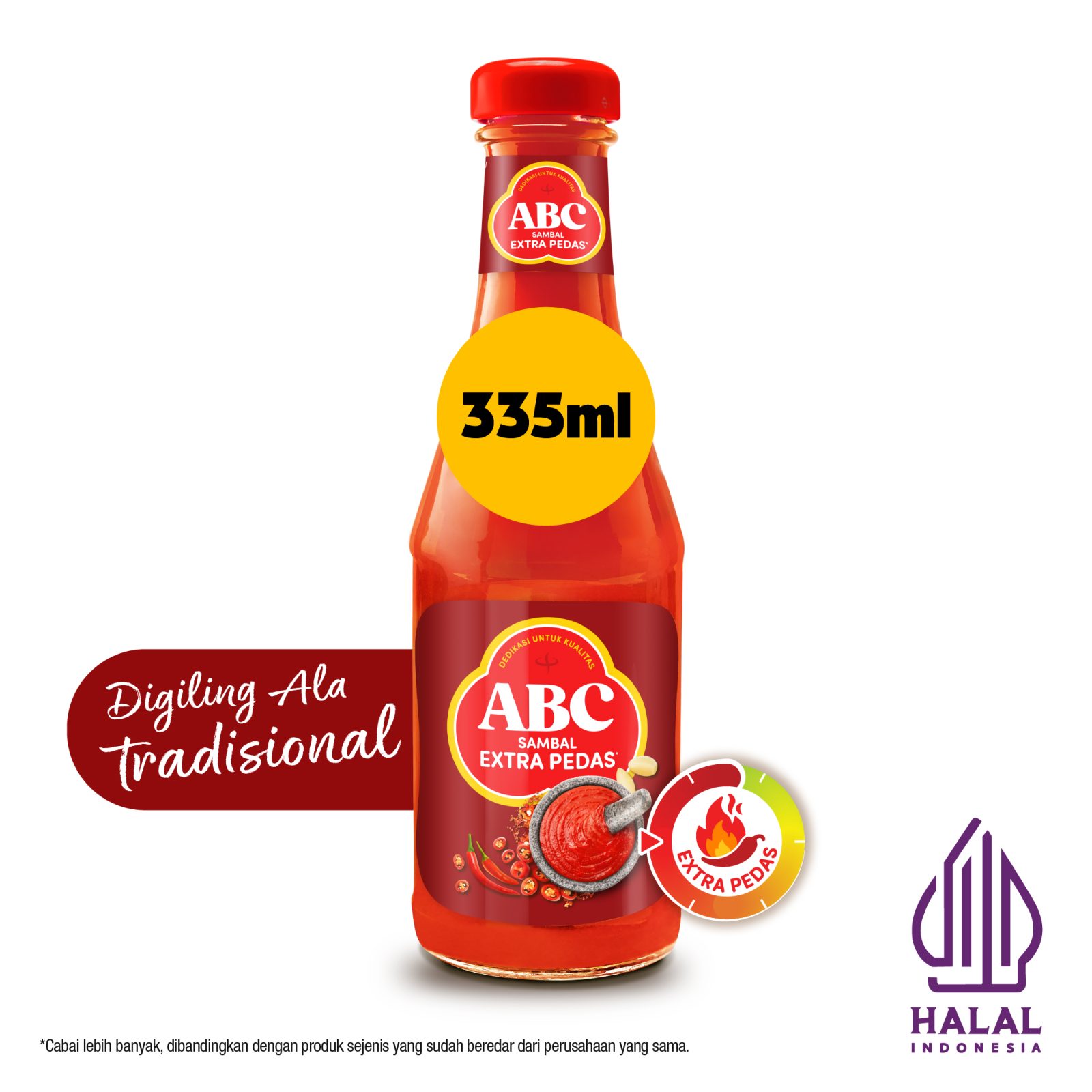 Saos Sambal ABC Extra Pedas Kemasan Botol Isi 335ML