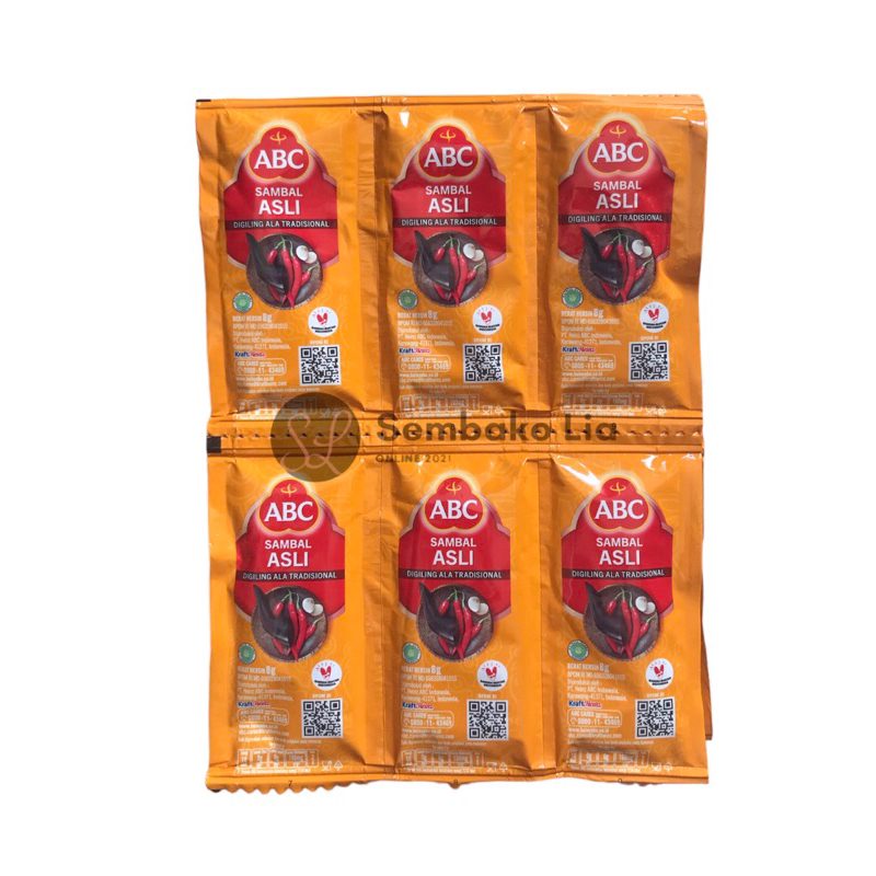 Abc SAMBAL TERASI Nusantara Kemasan Sachet Isi 10 Sachet x 20gr