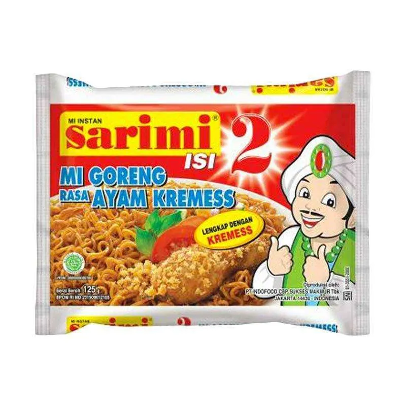 Mie Instan, Sarimi Goreng Isi 2 Rasa Ayam Kremes 126gr