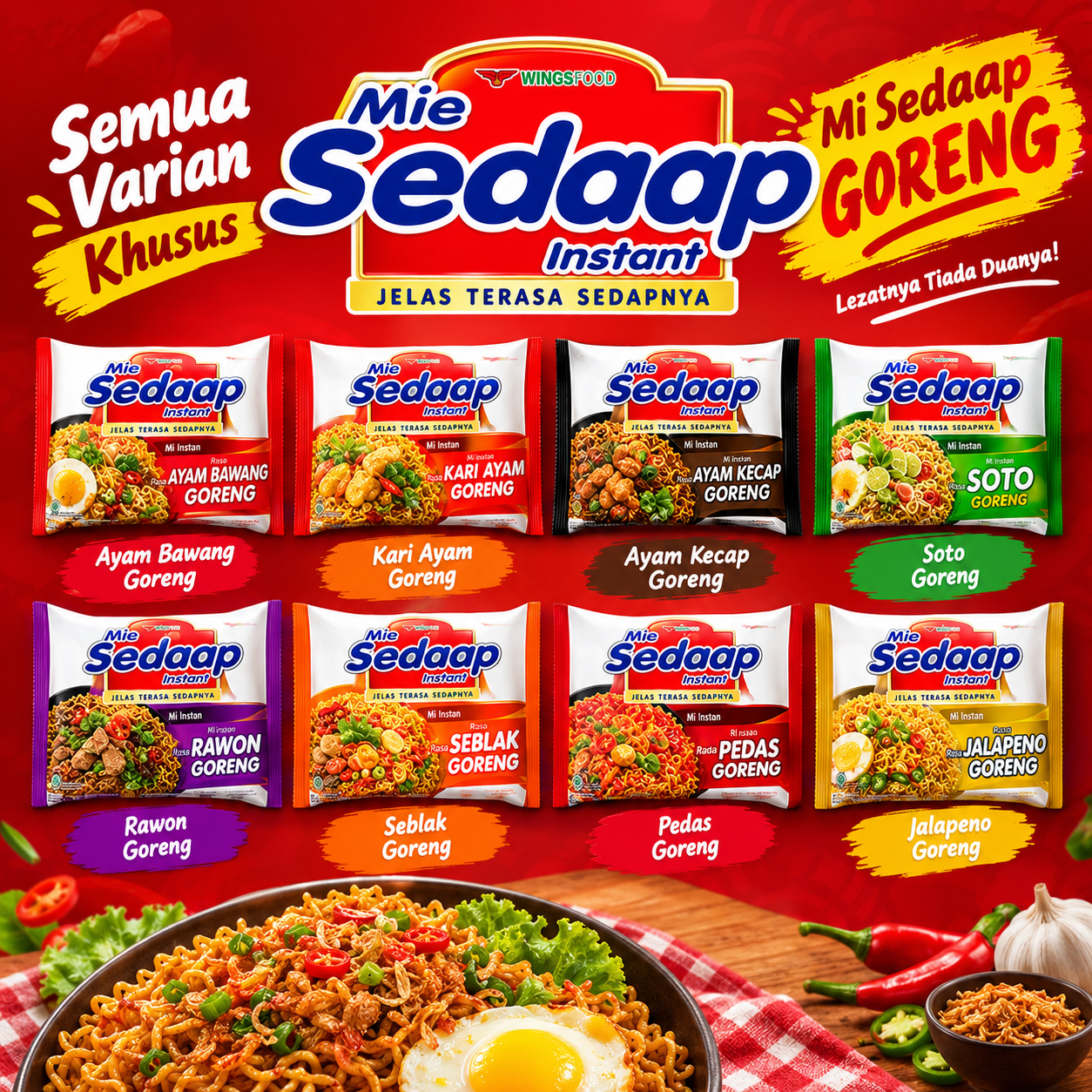 Mie Sedapp Goreng All Variant