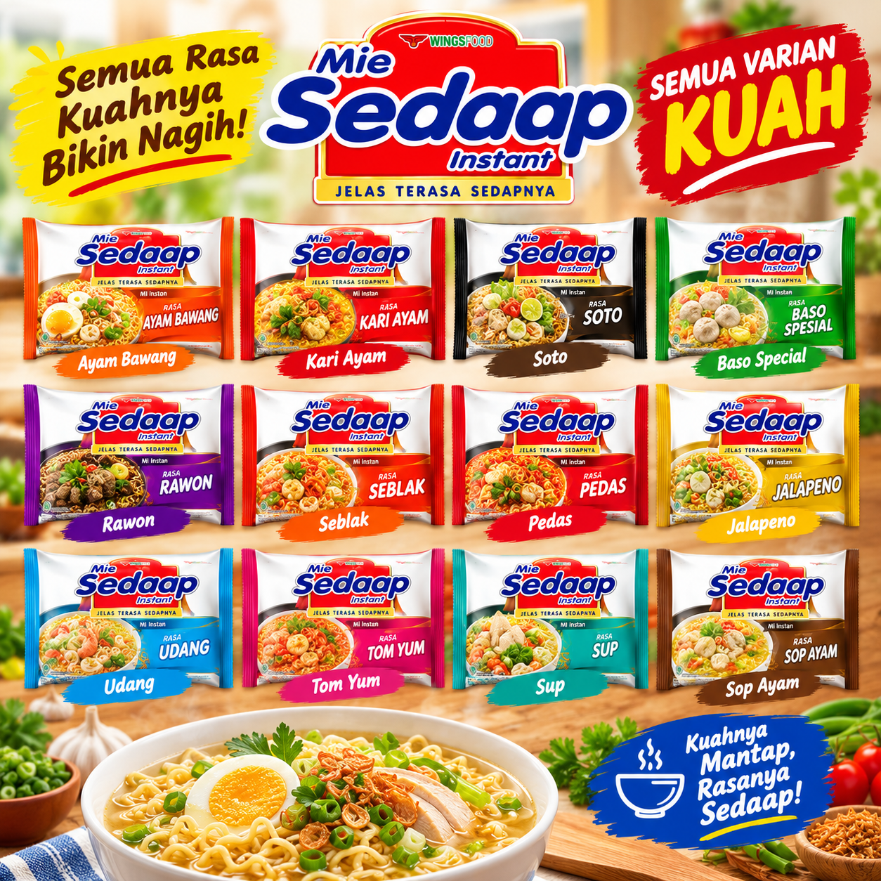 Mie Instan, Mie Sedaap KUAH Semua Variant